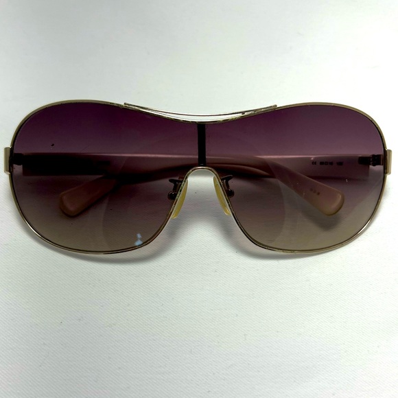 Coach White & Chrome Sport Single Lens Sunglasses - Frames Only - Picture 1 of 9